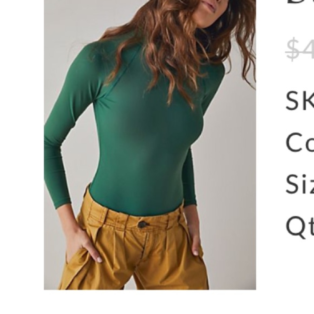 Duo Mock Neck Bodysuit Free People